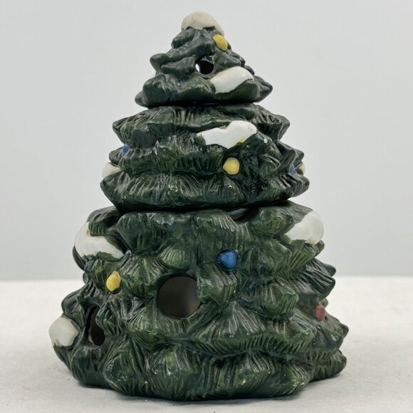 Vintage Dayton Hudson Christmas Tree Potpourri Pot Ladder Climbers Ceramic 5" - Picture 4 of 16